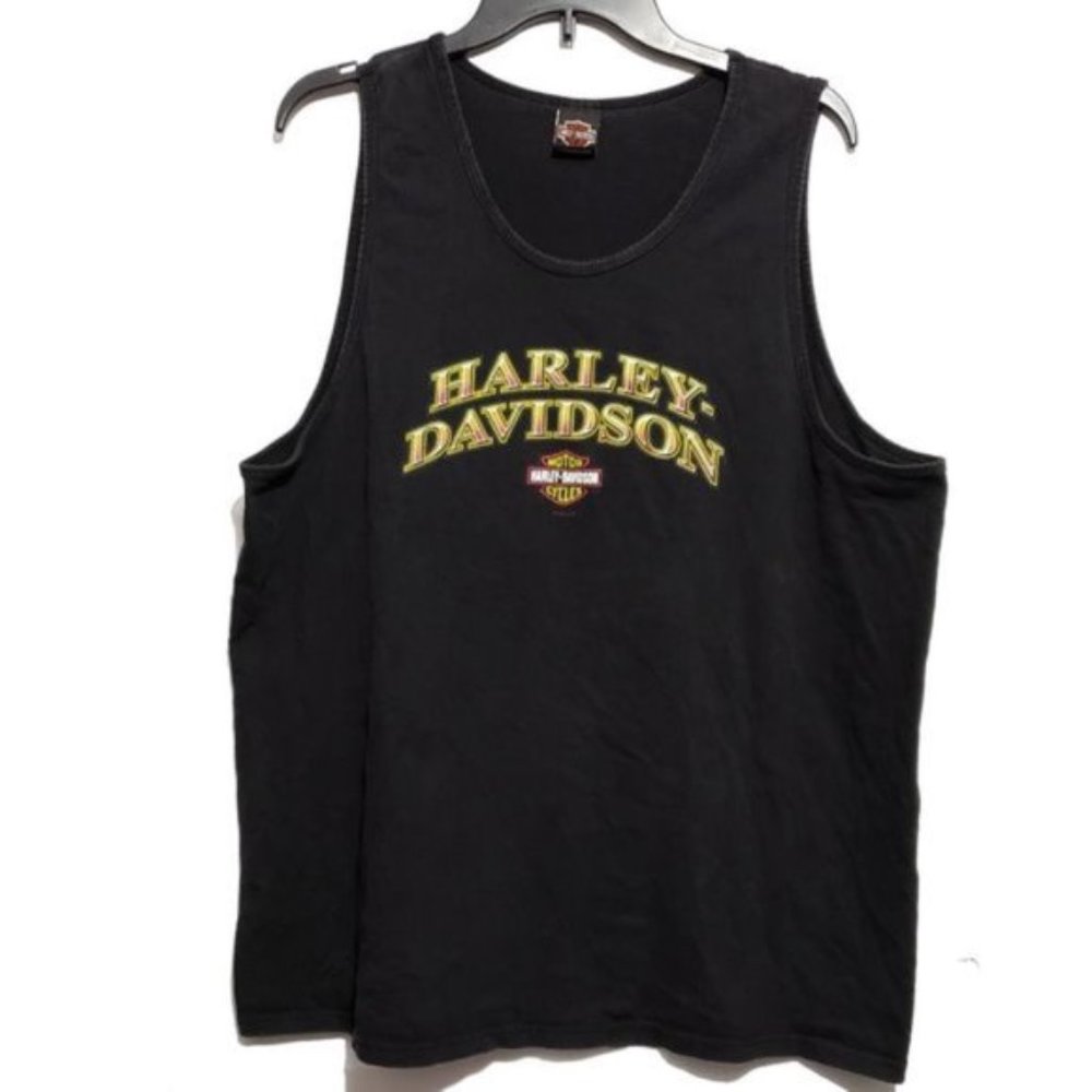 1999 vintage harley davidson tank top  fire graphi